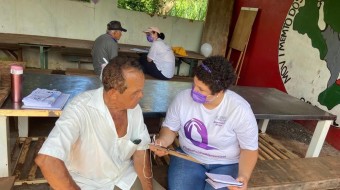 Campanha Todos contra a hanseníase no Assentamento PDS da Barra em Ribeirão Preto SP Brasil