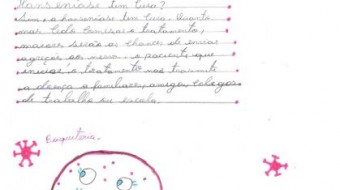 Alunos de 5ª série criam desenhos para a campanha nacional Todos contra a Hanseníase